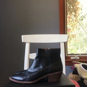 Black Leather Madewell Boot